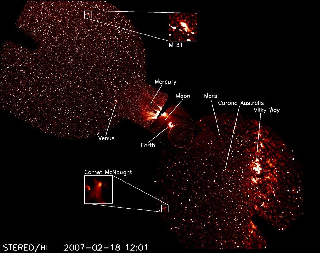 Image taken of starry sky with STEREO HI instrument